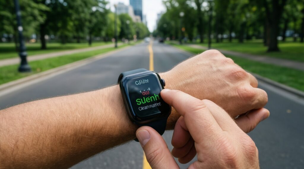 ทดสอบ GPS และการวิ่ง/ปั่น: สมาร์ตวอทช์รุ่นฮิต เส้นทางเพี้ยนไหมในเมือง/ในสวน - иллюстрация