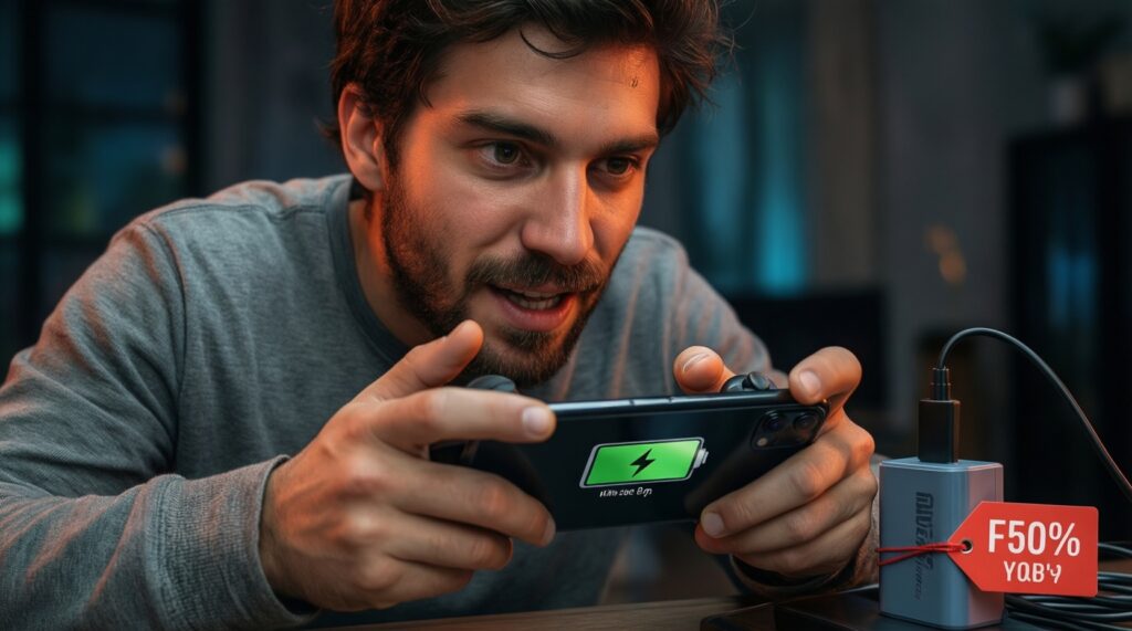 ทดสอบแบตเตอรี่แบบวันใช้งานจริง: โซเชียล ถ่ายวิดีโอ นำทาง และเล่นเกม - иллюстрация