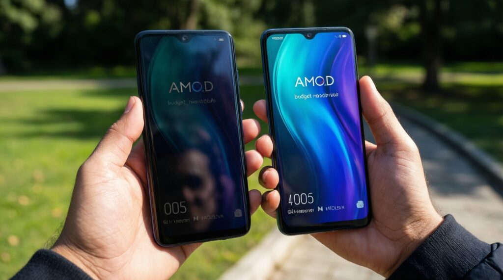 เปรียบเทียบจอ AMOLED vs LCD: สี ความสว่างกลางแดด และการกินแบตในชีวิตจริง - иллюстрация