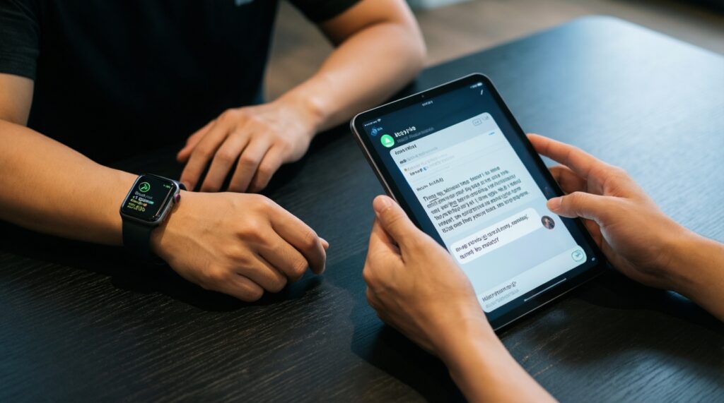 เปรียบเทียบระบบนิเวศ iOS/Android สำหรับมือถือ-แท็บเล็ต-นาฬิกา: ใช้ร่วมกันลื่นแค่ไหน - иллюстрация